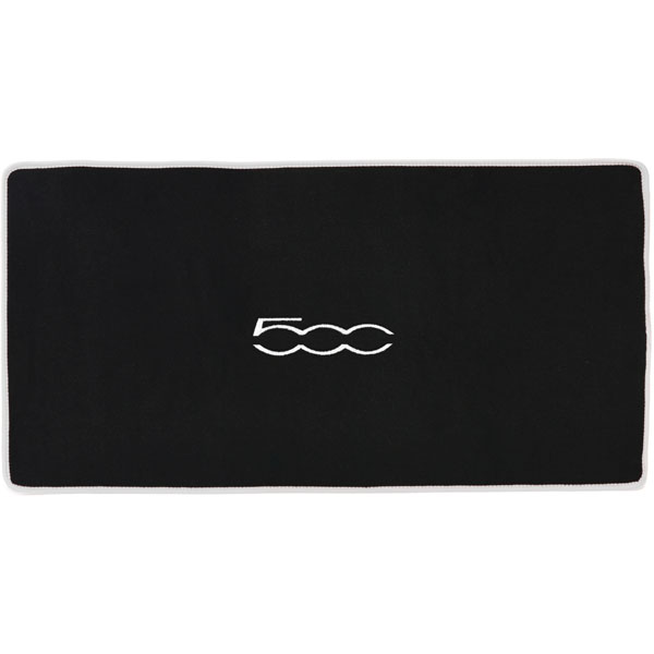 FIAT 500/ABARTH 500 trunk mat(black/500 white logo/gray piping)