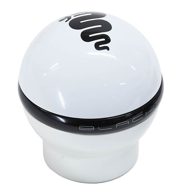 Alfa Romeo Biscione Aluminium Gear Knob(Reverse Lock/White/Black Line)