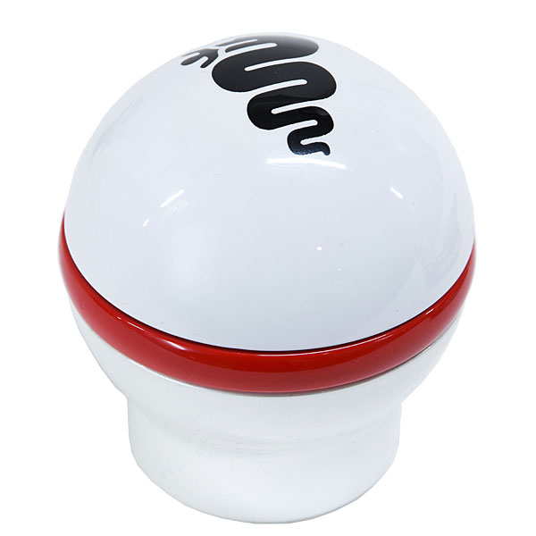 Alfa Romeo Biscione Aluminium Gear Knob(Reverse Lock/White/Black Line)