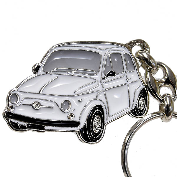 FIAT 500 CLUB ITALIA Keyring(white)