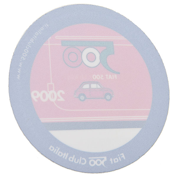 FIAT 500 CLUB ITALIA 2009 Sticker(Reverse Type)