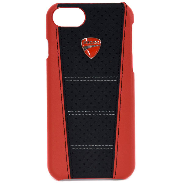 DUCATI iPhone7/6/6s Leather Case(Black/Red)