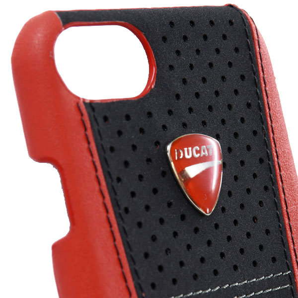 DUCATI iPhone7/6/6s Leather Case(Black/Red)