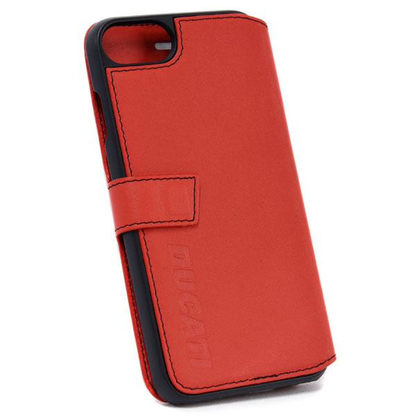 DUCATI iPhone7/6/6s Book Type Leather Case(Black/Red)