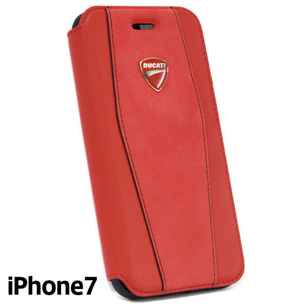 DUCATI iPhone7 Flip Type Leather Case(Red)