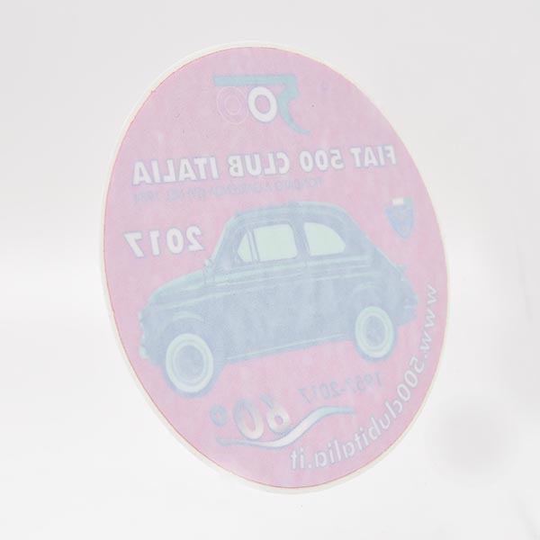 FIAT 500 CLUB ITALIA 2017 Sticker(Reverse Type)