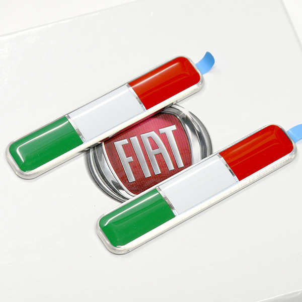 FIAT Genuine Italian Flag Emblem Set