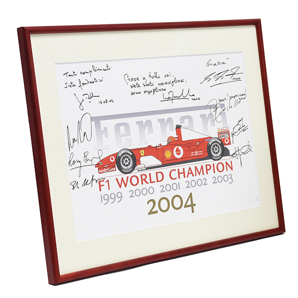 Scuderia Ferrari 2004 F1 World Champione Memorial Poster with Frame