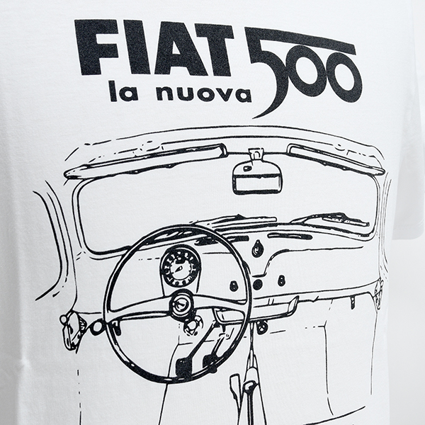 FIAT Nuova 500 T-Shirts(White)