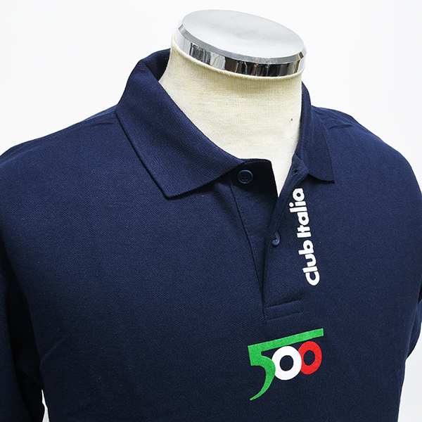 FIAT 500 CLUB ITALIA Polo Shirts(Navy)