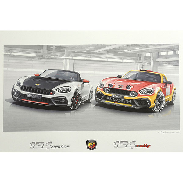 ABARTH 124 spider Poster Set(4pcs)