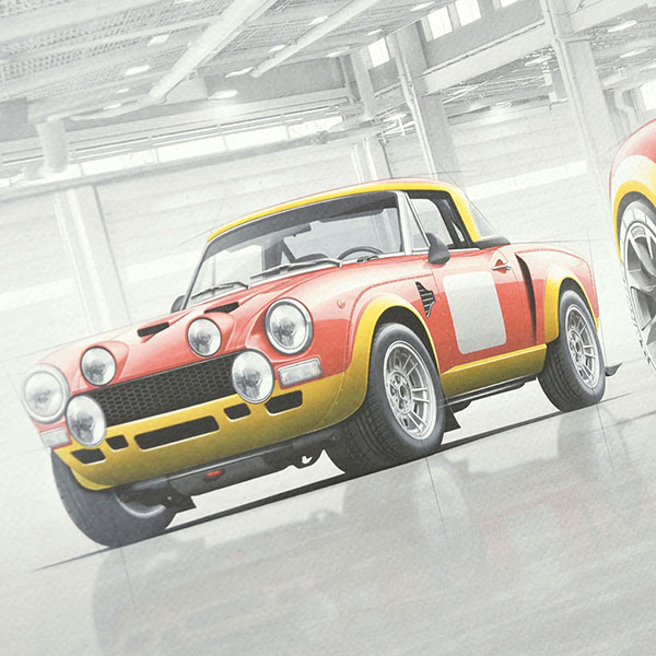 ABARTH 124 spider Poster Set(4pcs)