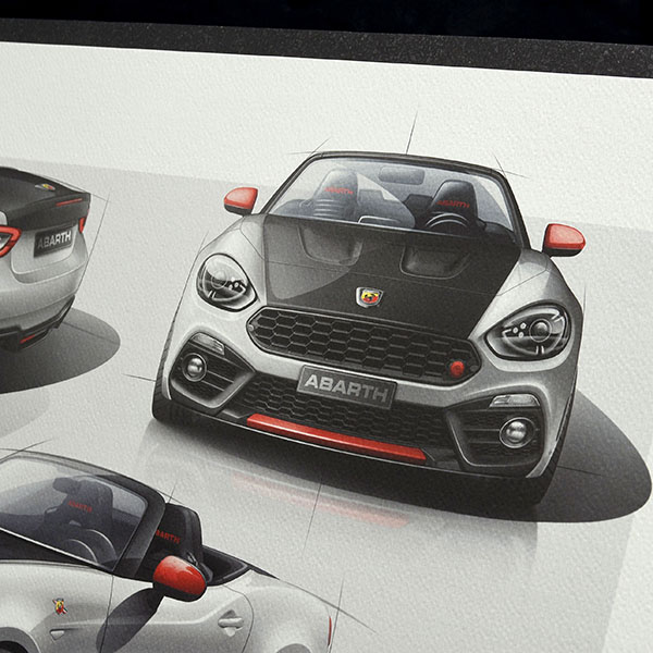 ABARTH 124 spider Poster Set(4pcs)