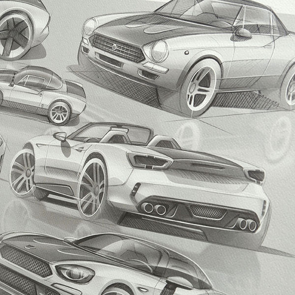 ABARTH 124 spider Poster Set(4pcs)