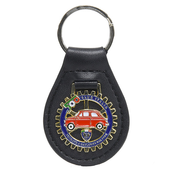 FIAT 500 CLUB ITALIA Official Leather Base Keyring