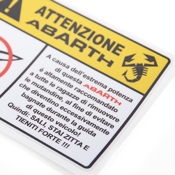 ABARTH Caution Sticker