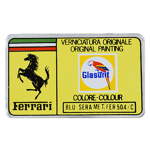 Ferrari Paint Code Sticker(BLU SERA MET FER 504/C)