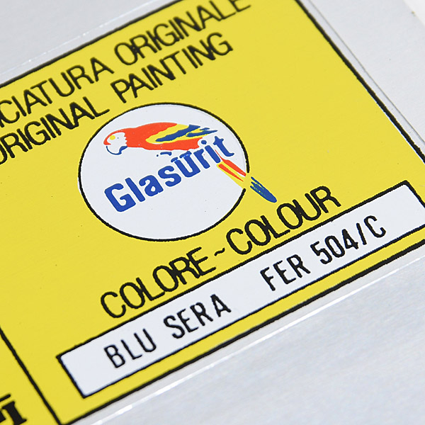 Ferrari Paint Code Sticker(BLU SERA MET FER 504/C)