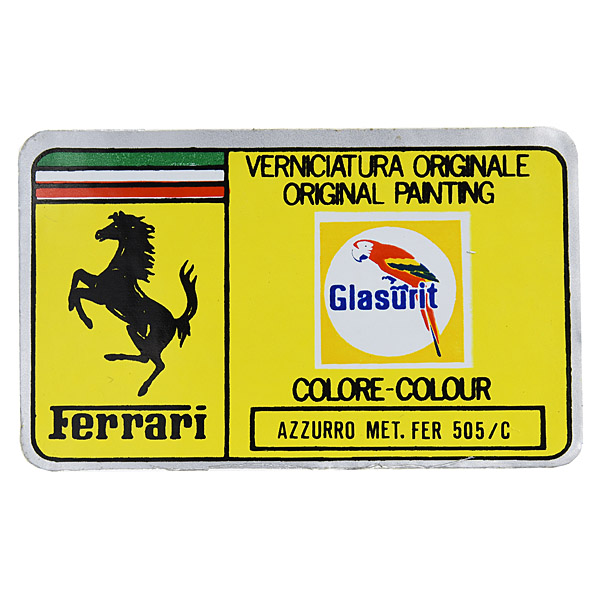 Ferrari Paint Code Sticker(AZZURRO MET FER 505/C)