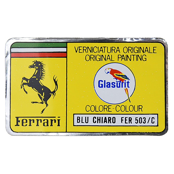 Ferrari Paint Code Sticker(BLU CHIARO FER 503/C)