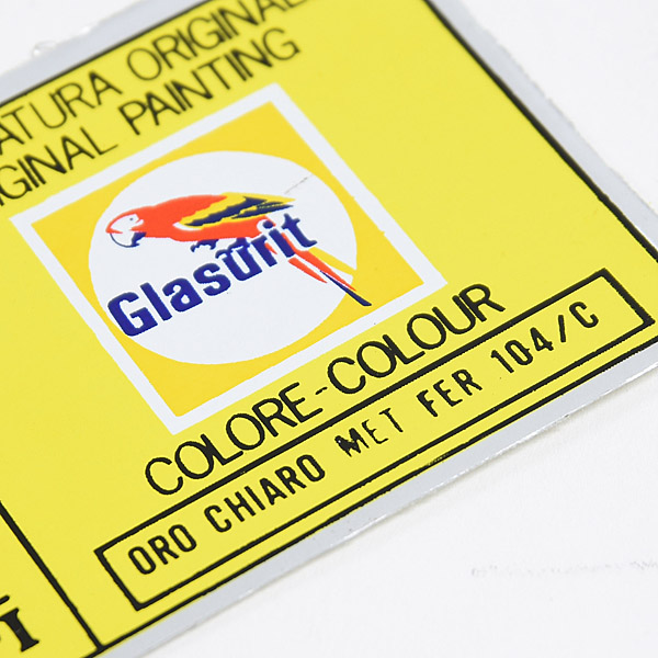 Ferrari Paint Code Sticker(ORO CHIARO MET FER 104/C)