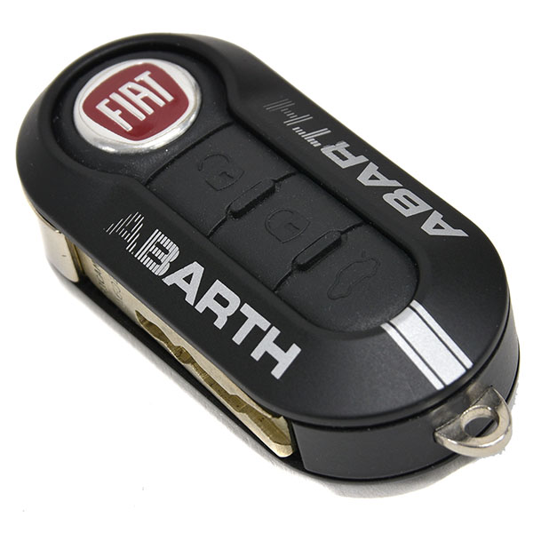 ABARTH Key Cover -Prototype-(Black/Silver Logo)