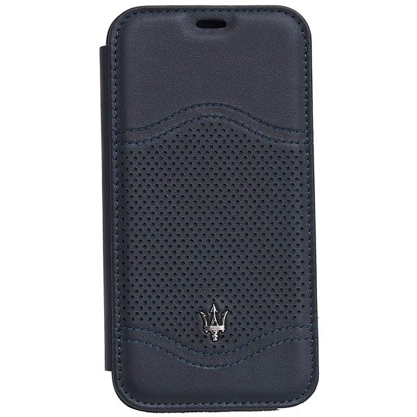 MASERATI iPhone X Book Shaped Case-GRANLUSSO/Blue-