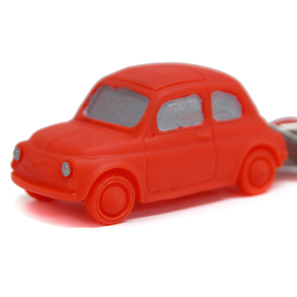 FIAT Nuova 500 Rubber Keyring(Red)