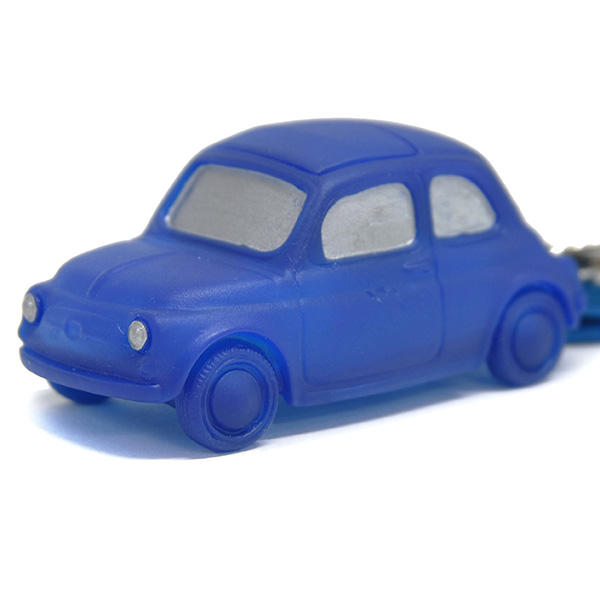 FIAT Nuova 500 Rubber Keyring(Blue)