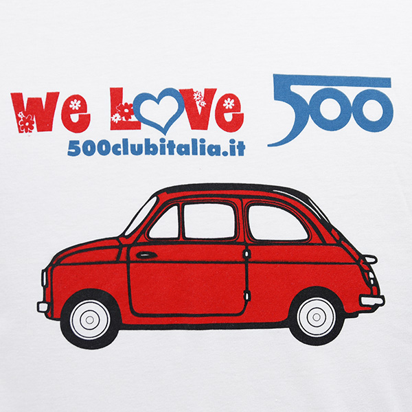 FIAT 500 CLUB ITALIA We Love 500T-Shirts(White)