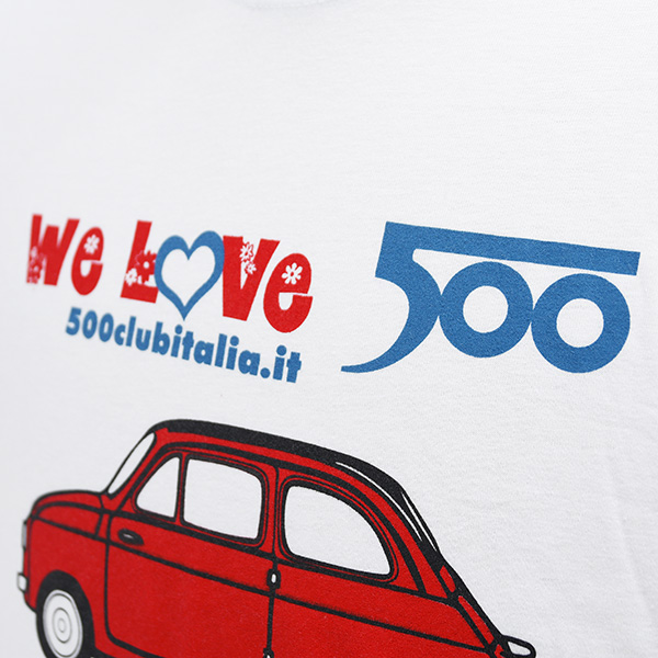 FIAT 500 CLUB ITALIA We Love 500T-Shirts(White)