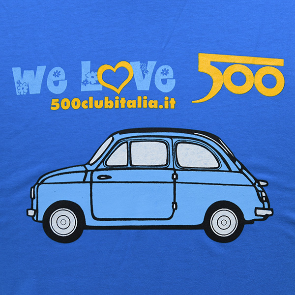 FIAT 500 CLUB ITALIA We Love 500T-shirts(Blue)