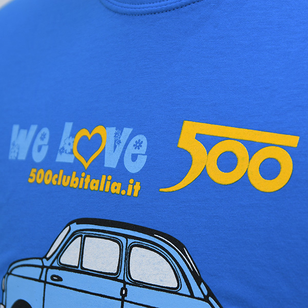 FIAT 500 CLUB ITALIA We Love 500T-shirts(Blue)