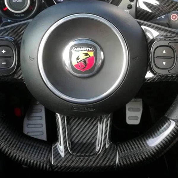 ABARTH 595(series 4) Steering Wheel Carbon Trim(Carbon) by KOSHI