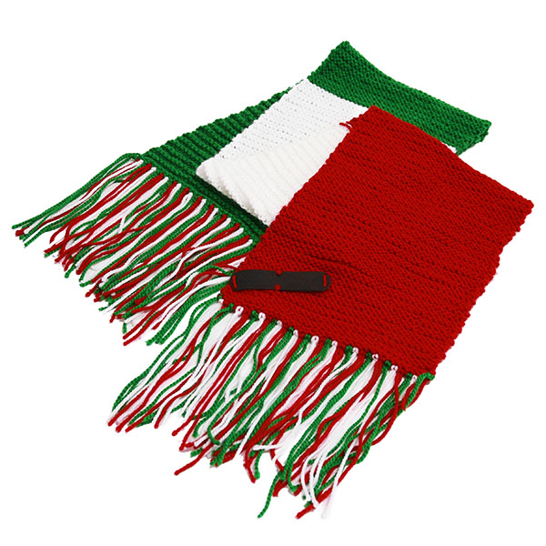 Alfa Romeo Knitted Hat & Muffler(Tricolor)