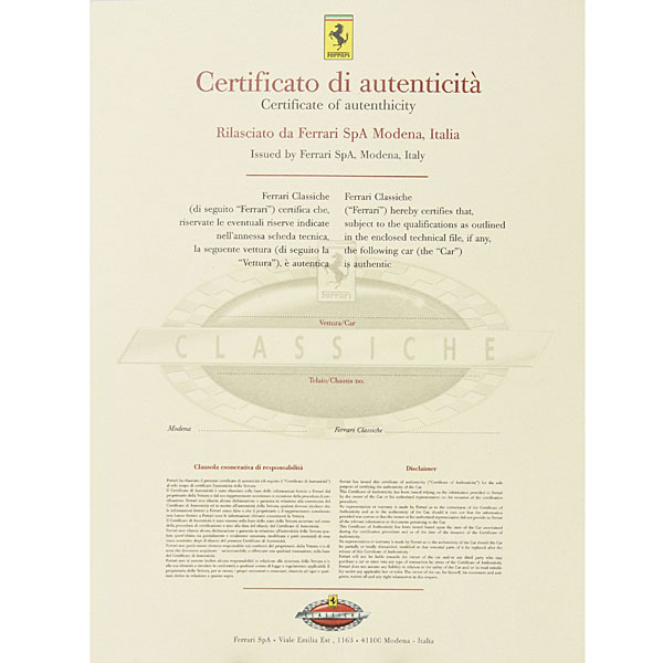 Ferrari CLASSICHE CERTIFICATA COCER Set