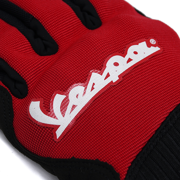 Vespa Official Riding Color Gloves(Red)