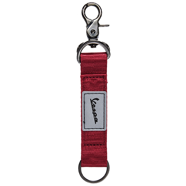 Vespa Official Strap Shaped Keyring-JOURNEY/Red-