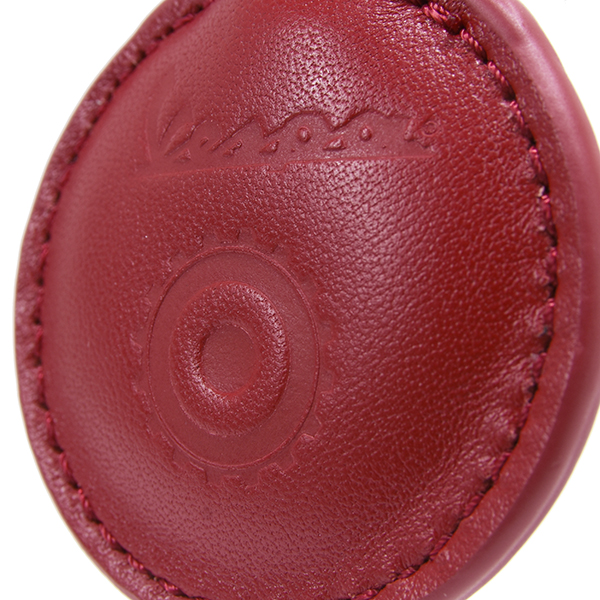 Vespa Official Leather Keyring-OPEN/Red-