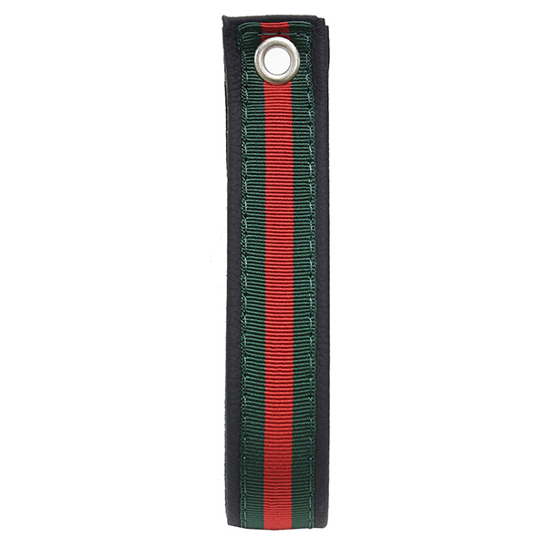 FIAT 500 Leather Strap for Rear Gate(Green/Red Stripe)