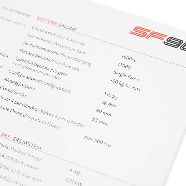 Scuderia Ferrari SF90 Technical Card