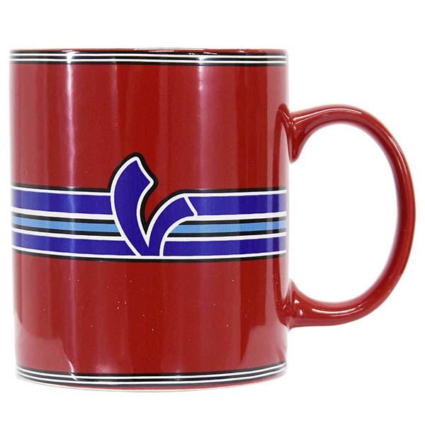 Vespa Official Mug Cup-V STRIPES-(Red)