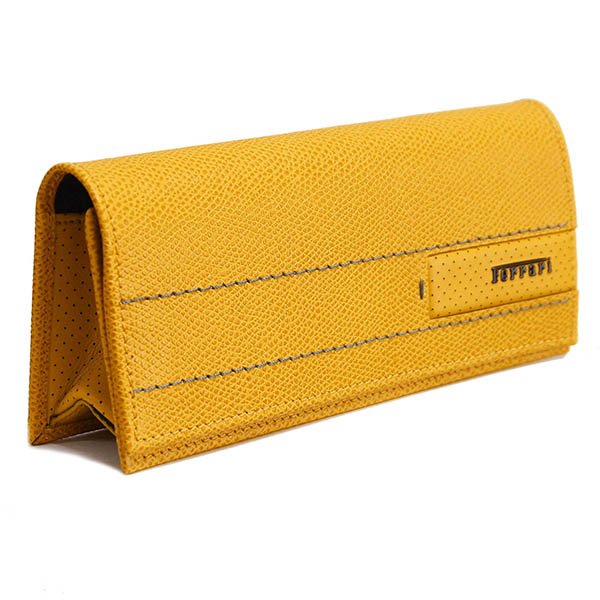 Ferrari Leather Glasses Case(Yellow)