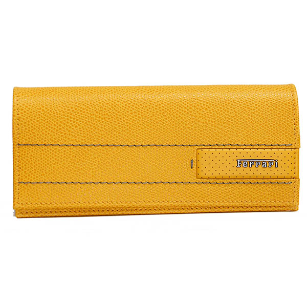 Ferrari Leather Glasses Case(Yellow)