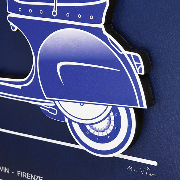 VESPA GS160 Stamp type illustration-BLUEPRINT-by Mr.Vin (Large)