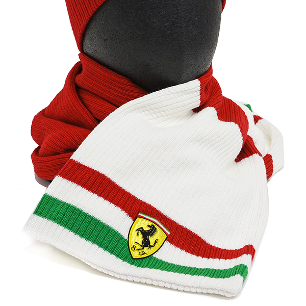 Ferrari Knitted Mufller& Hat Set