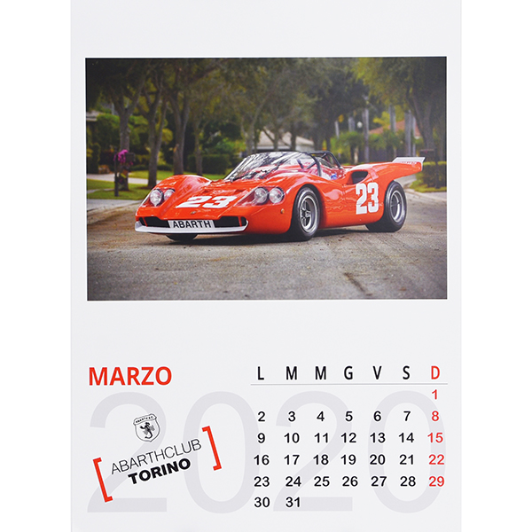 ABARTH CLUB TORINO Calender 2020-Vintage-