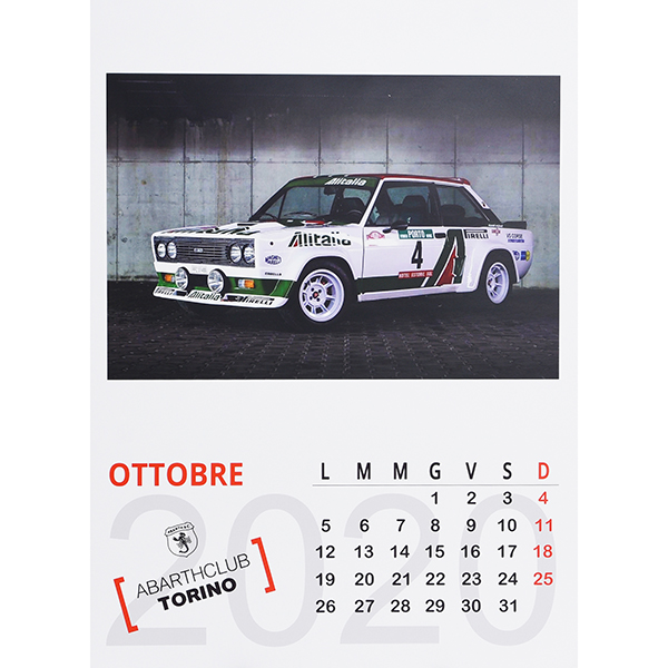 ABARTH CLUB TORINO Calender 2020-Vintage-