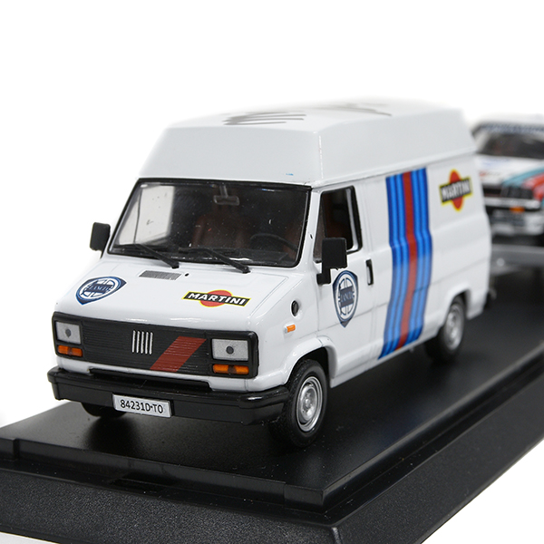 1/43 LANCIA Delta & MARTINI RACING Transporter Miniature Model with MIKI BIASION Signature