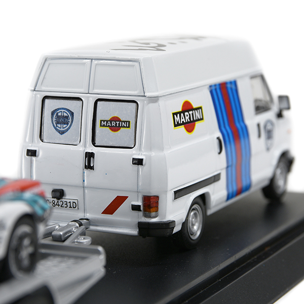 1/43 LANCIA Delta & MARTINI RACING Transporter Miniature Model with MIKI BIASION Signature